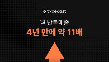네오사피엔스, ‘타입캐스트’ 월 반복매출 4년간 11배↑