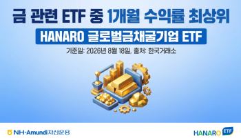 금값 뛰자 채굴주 더 뛰었다…HANARO 글로벌금채굴기업, 한달새 18%↑