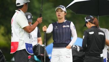  김수지, BC카드 한경 KLPGA 챔피언십 2라운드 마무리