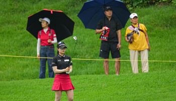  안지현, BC카드·한경 KLPGA 챔피언십 3라운드 투혼의 레이스