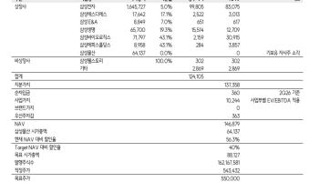 "삼성물산, 예상 주당배당금 8550원…목표가 55만원으로 상향"-SK