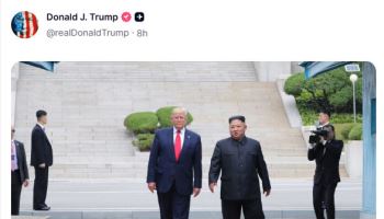 김정은 사진 올린 트럼프…'하노이 노딜' 사진은 빼