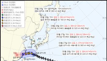 중국 향하는 태풍 '사우델'…제주도 간접 영향