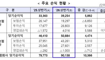 보험사 상반기 순익 9조원…2년 만에 증가세 전환