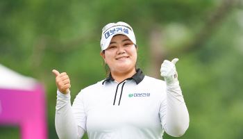  송은아, 1라운드 경기 장면 '제15회 KG 레이디스 오픈'