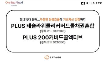 한화운용, PLUS 커버드콜 ETF 2종 '월 2%대 분배' 주목