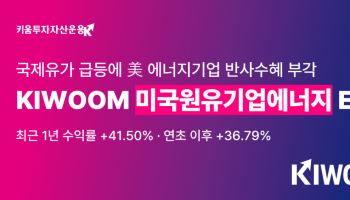 키움운용, 'KIWOOM 미국원유에너지기업 ETF' 1년 수익률 +41.50%