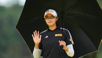  박예지, OK저축은행 읏맨 오픈 2라운드 경기 장면