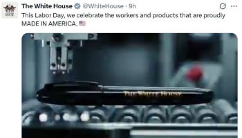노동절에 'AI 딸깍' 영상.."공감능력 0" 백악관 SNS