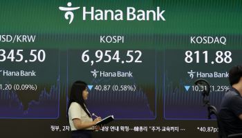 [속보]7100선 뚫은 코스피, 사우디 원유시설 피격에 6950선 후퇴
