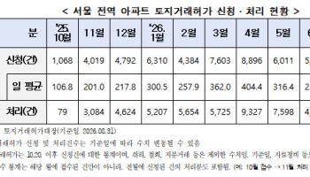 지난달 서울 토허 신청 3012건 감소세 계속…강북 중심 가격↑
