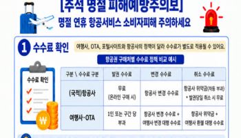 "명절 연휴 항공서비스 소비자피해 주의하세요"
