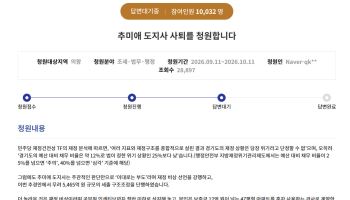 재정비상 역풍..."추미애 사퇴" 청원 1만명 넘었다(종합)