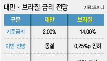 美 금리인상 앞두고…대만은 ‘동결’, 브라질은 ‘인하’ 저울질