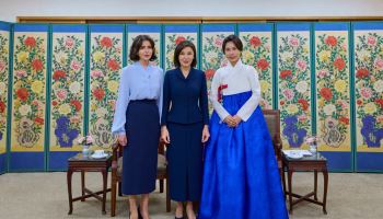 김혜경 여사, 우즈벡 영부인과 고궁박물관서 친교…“드라마 한 편이 마음 움직여”