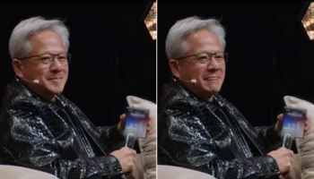 트럼프, 젠슨 황에 전화 "AI 위험론은 사기"…스피커폰 생중계