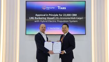 한화파워, 2.2만㎥ LNG 벙커링선 인증…친환경 선박 공략