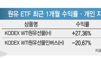 원유ETF 27%↑…왜 개미는 954억 반대 베팅했나
