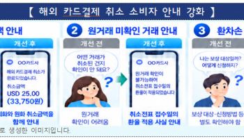 환율 80원 떨어져 10만원 손해…해외 카드취소 환차손 자동 보상