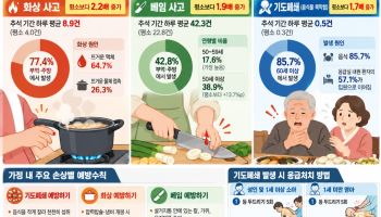 추석 음식 장만하다 화상 2.2배…떡 먹다 목 막히면 이렇게