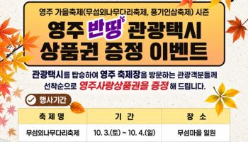 축제도 보고 택시비도 아끼고…영주 가을여행 혜택 ‘두 배’