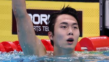 김우민과 약속 지킨 '고교생' 김준우…자유형 800m 은메달