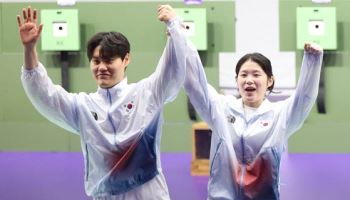 추가은-홍수현, 공기권총 혼성 은메달…한국 3개 대회 연속 메달