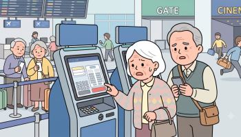 노인들, 공항·영화관과 더 멀어졌다…83만대 키오스크 '그림자'