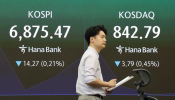 코스피, 0.27% 내린 6870.81…코스닥은 849.79