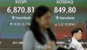[속보]6800 지킨 코스피…'배당락' 삼전, 우선주·보통주 희비 갈려