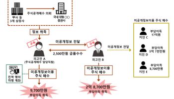 `공개매수 업무` 증권사 직원들, 미공개 정보로 수억원 `꿀꺽`