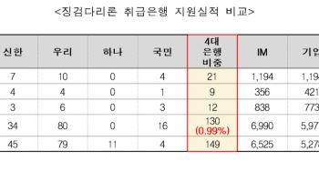 징검다리론 141억으로 늘었는데…4대 은행 비중은 고작 0.9%