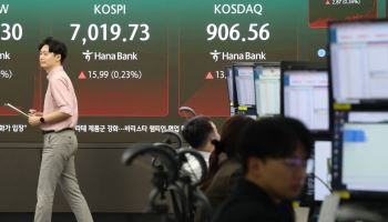 [속보]나스닥 신고가인데 코스피는 ‘주춤’…외국인 1000억 팔았다
