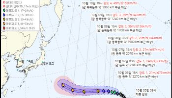 태풍 3개 동시에 활동…일본 연휴 여행객 '긴장'