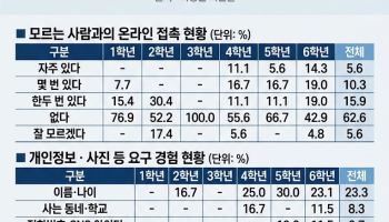 초등생 3명 중 1명, 온라인서 낯선 사람과 채팅…위험한 접근도
