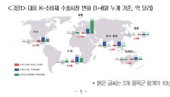 K소비재 수출 10년 새 4.2배 급증…美·유럽으로 영토 확장