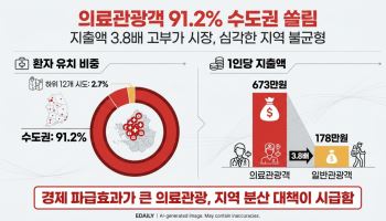 일반 관광객보다 4배 더 쓰는 의료관광객도 수도권 쏠림 심화