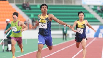 나마디 조엘진, 육상 남자 200m에서 20초 47로 대회 신기록