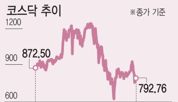 삼천스닥 간다더니, 800도 버겁