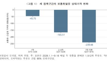 휘발유가격 최대 239원 억제했다…최고가격제, 효과봤지만 재정부담도↑