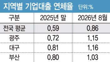 "제주 1.13%, 충북 0.25%"…은행대출 연체율도 지역 양극화