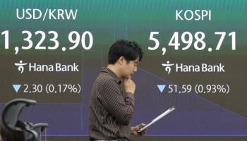 [속보]코스피 5500선 무너졌다…‘슈퍼위크’ 앞두고 투심 꽁꽁