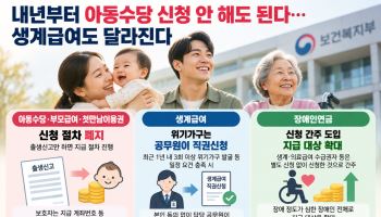 내년부터 아동수당 신청 안 해도 준다…생계급여도 달라진다