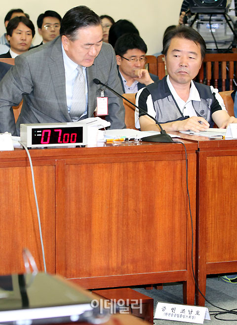 [포토]바닥에 떨어진 조회장의 이름