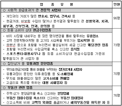 국세청,성형외과 의사등 고소득 전문직 세무조사