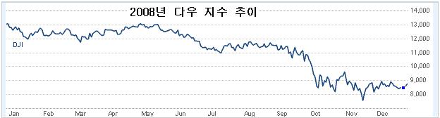 2008년 뉴욕증시, 절망속에 희망도 그렸다