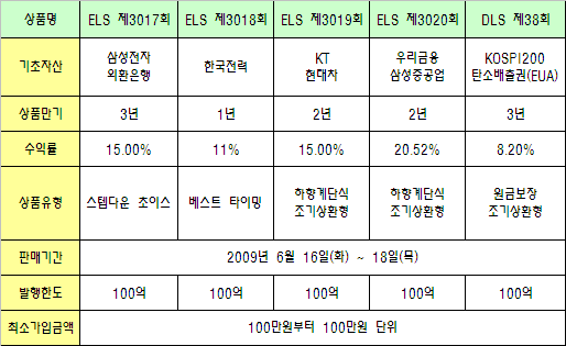 (머니팁)대우증권, 파생결합증권 5종 공모