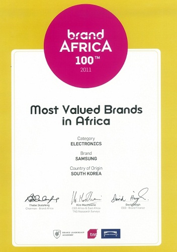 `17년간 뚫었다`‥삼성, 아프리카 10위권 브랜드 진입