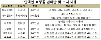 가짜 후기 올린 백지영 쇼핑몰 등 무더기 적발