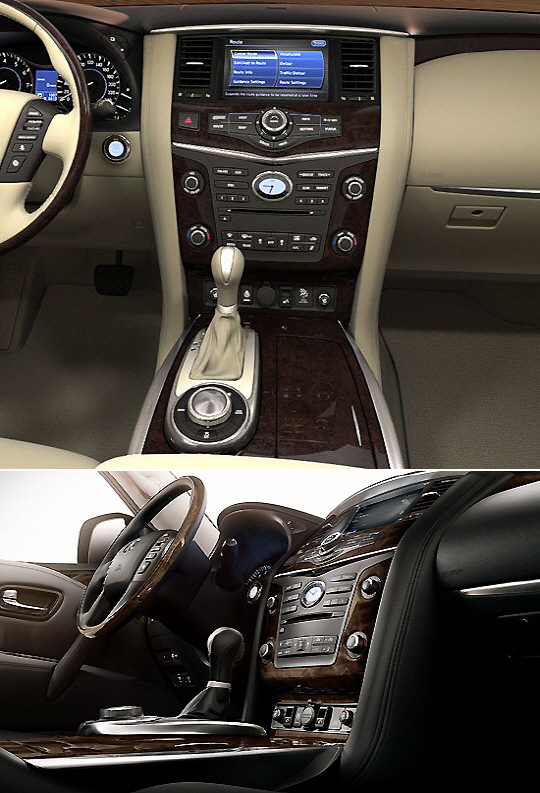  `인피니티 QX` 첨단 사양의 센터페시아                                                                                                                                                             